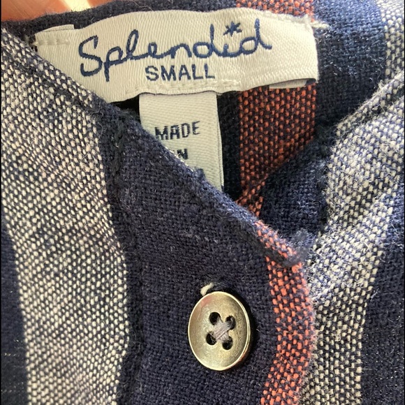 Splendid Crosshatch Stripe Tie Waist Jumpsuit - Picture 8 of 10